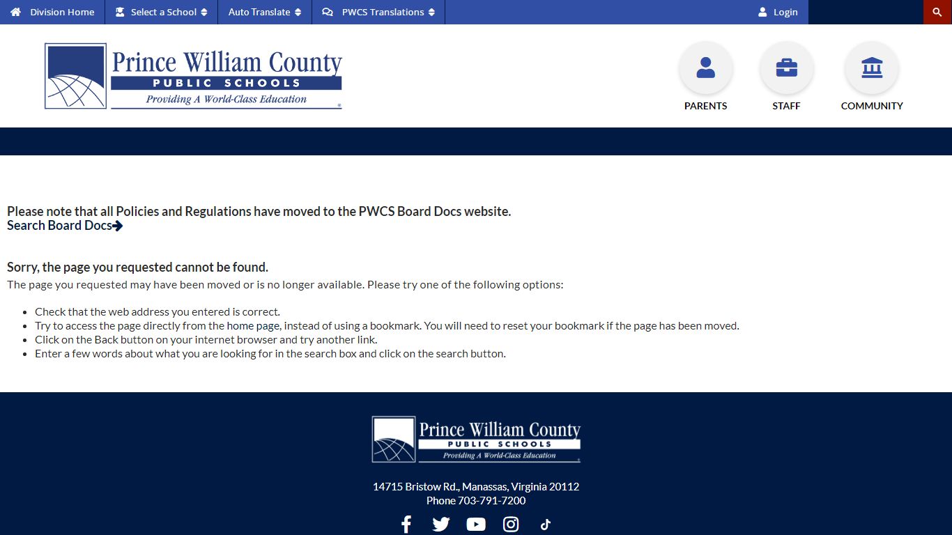 Calendar - Prince William County Public Schools