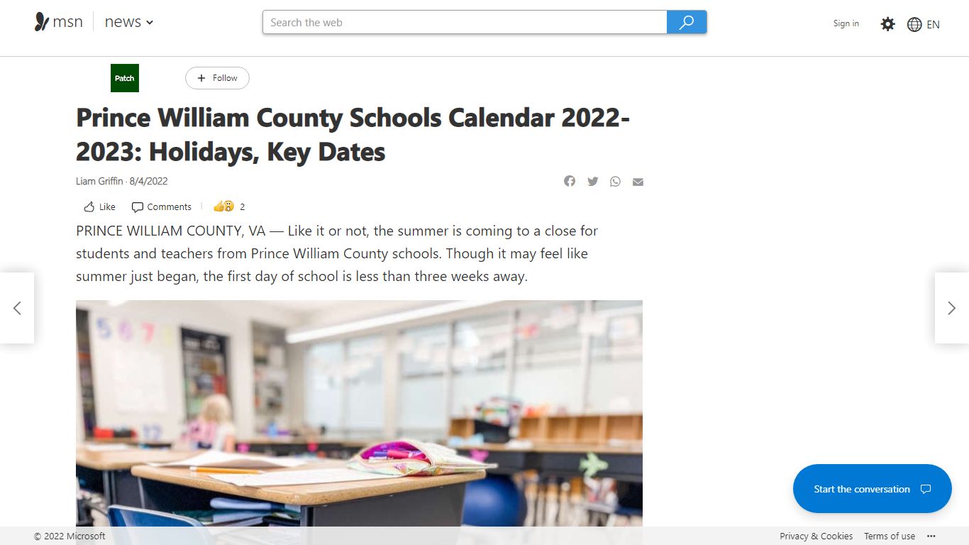 Prince William County Schools Calendar 2022-2023: Holidays, Key Dates